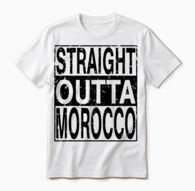 Morocco Straight Outta Morocco Unisex T-Shirt - White