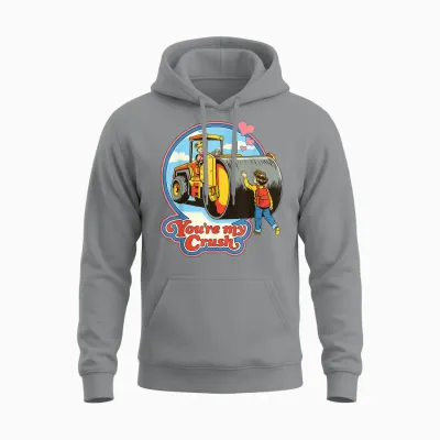 You're My Crush Valentine Sarcastic Retro Funny Adult Humor Unisex Hoodie - Sport Grey
