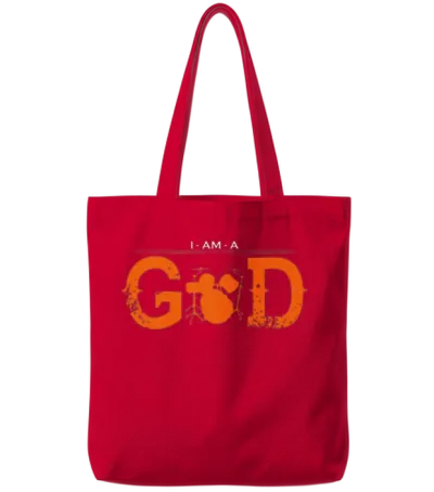 I Am God Legend Drummer Schlagzeug Drums Tote Bags - Red