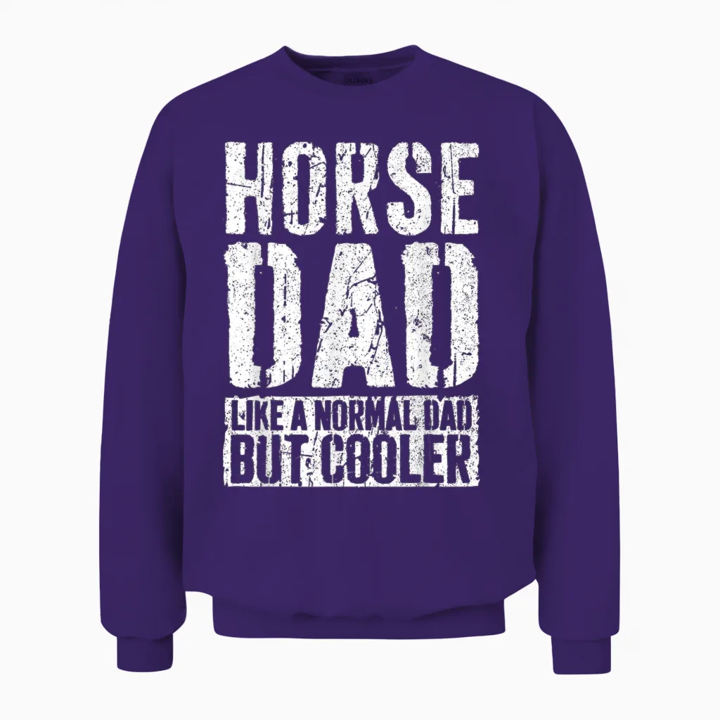 Pferd Papa Shirt Herren Vatertag Pferd Papa Unisex Sweatshirt in Purple