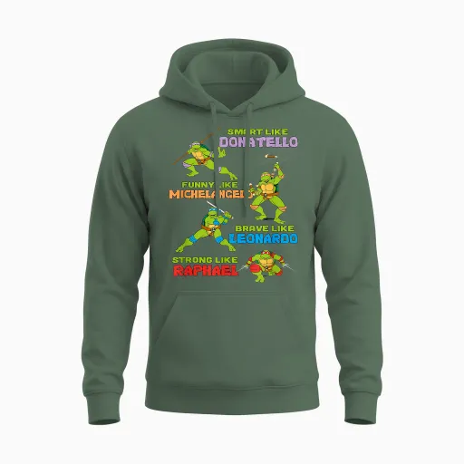 I Am Smart, Funny, Brave, and Strong Unisex Hoodie - Military Green