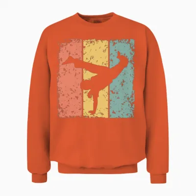 Capoeira Retro Unisex Sweatshirt - Orange