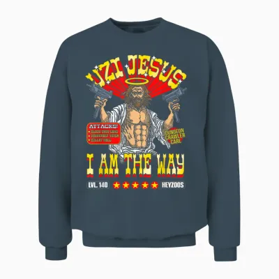 Dcc Uzi Jesus I Am the Way Character Stats Rpg Books Unisex Sweatshirt - Dark Heather