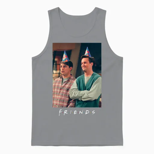 Friends Tv Series Joey & Chandler Birthday Ny Logo Papl181 Unisex Tank Top - Sport Grey
