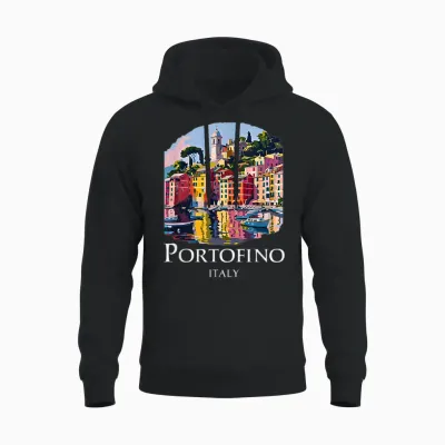 Italien Portofino Souvenir / Portofino Unisex Hoodie - Black