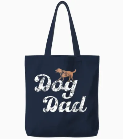 Dog Dad Tote Bags - Navy