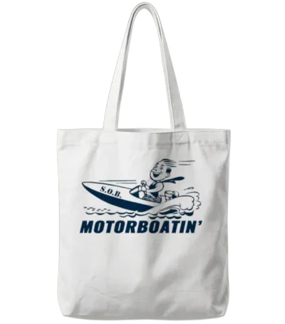 Motorboatin S.o.b. Tote Bags - White