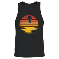 Jellyfish Retro Unisex Tank Top - Black – 2