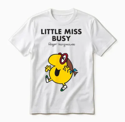 Mr. Men Little Miss Busy Unisex T-Shirt - White