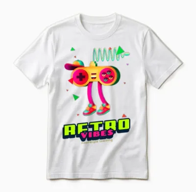 Retro Vibes Nostalgia Loading Unisex T-Shirt - White