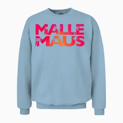 Malle Maus - Mallorca Party Outfit Junggesellinnenabschied Unisex Sweatshirt - Light Blue