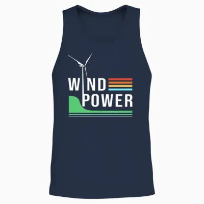 Wind Energy Environment Wind Power Unisex Tank Top - Navy