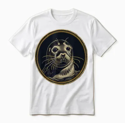 Seehund Säugetier Motiv Robbenliebhaber Ozean Meerestier Unisex T-Shirt - White