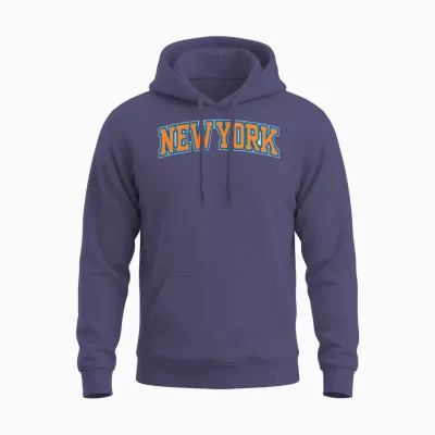 New York Unisex Hoodie - Heather Sport Dark Navy