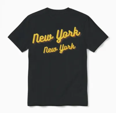 New York Retro Unisex T-Shirt - Black