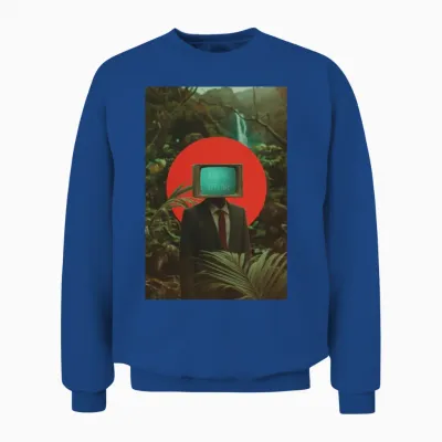 You're Offline - Retro Collage Unisex Sweatshirt - Royal