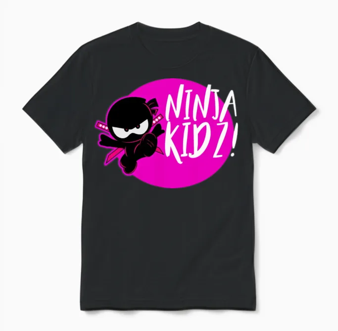 Ninja Kidz Tv Unisex T-Shirt in Black