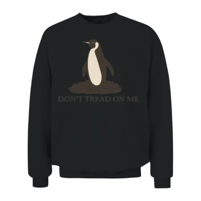 Don’t Tread on Me Penguin Shirt – Funny Tariffs Po Unisex Sweatshirt - Black