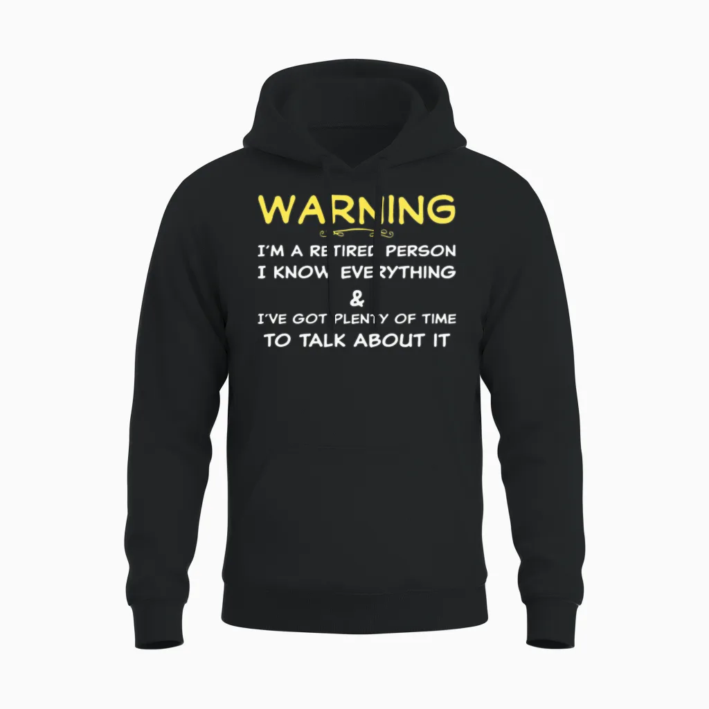 Funny Retirement Unisex Hoodie in Black