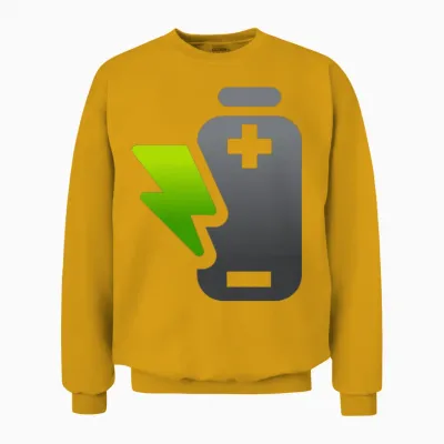 Battery Lightning Unisex Sweatshirt - Gold