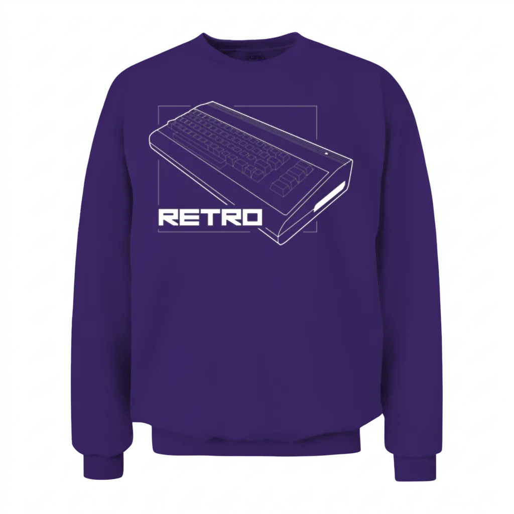 Retro Computer Unisex Sweatshirt - Purple