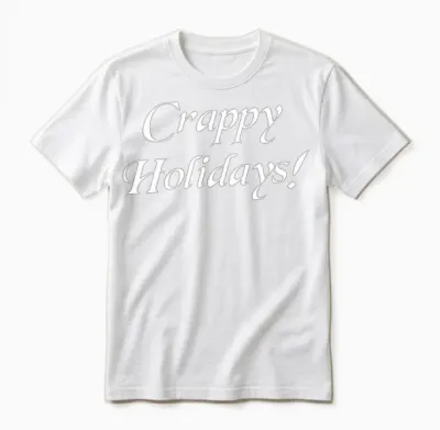 Crappy Christmas Happy Holidays Unisex T-Shirt - White