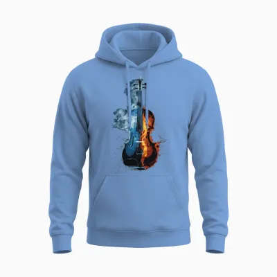 Violin Unisex Hoodie - Carolina Blue