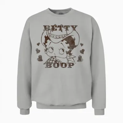 Betty Boop Cowgirl Papl1950 Unisex Sweatshirt - Ash