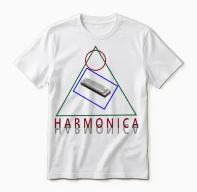 Retro Harmonica Unisex T-Shirt - White