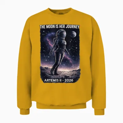 Artemis 2 Space Damen Mädchen Unisex Sweatshirt - Gold
