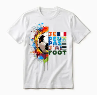 Je Peux Pas J'ai Football France Funny Gift Idea Footballer Unisex T-Shirt - White