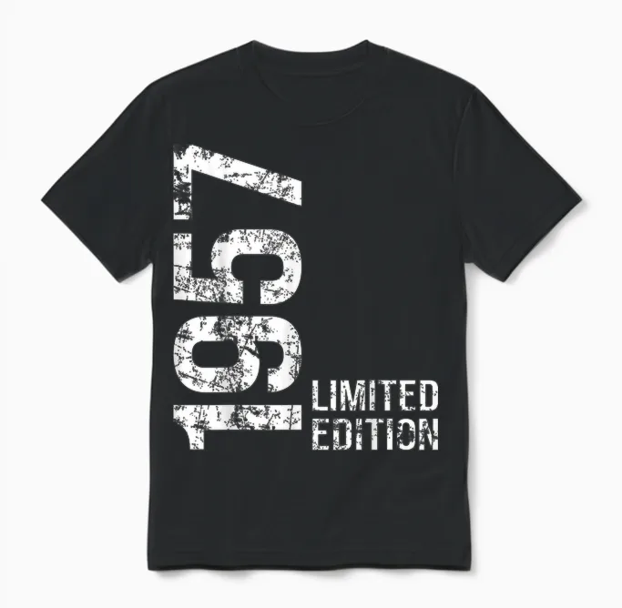 69 Geburtstag Männer 1957 Unisex T-Shirt in Black