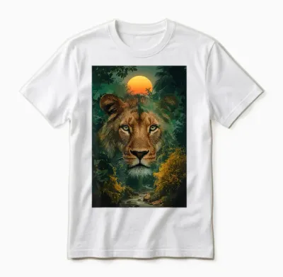Fort Lion Jungle Africa Nature Sunset Savannah Roar Unisex T-Shirt - White