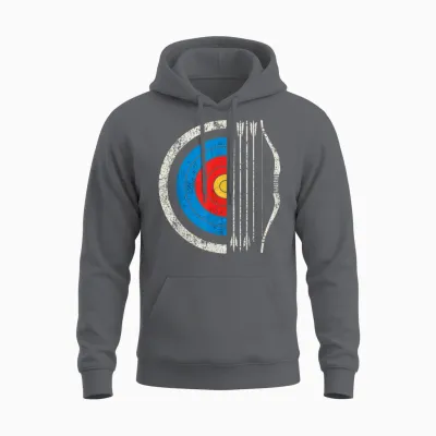 Target Archery Arrow Bow Archer Archery Sport Hunting Unisex Hoodie - Charcoal