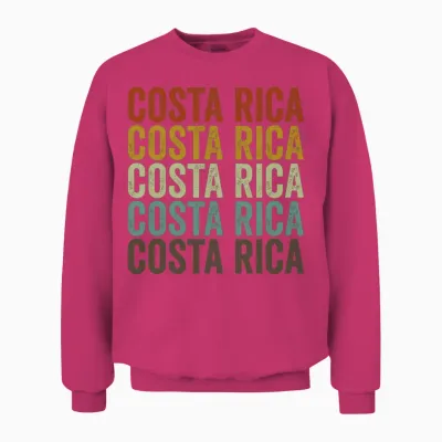 Cook Islands Retro Vintage Unisex Sweatshirt - Heliconia