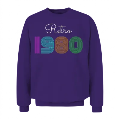 Retro 1980s Unisex Sweatshirt - Purple