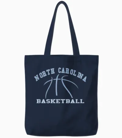 North Carolina Basketball T-Shirts Fan Apparel Hoops Gear Tote Bags - Navy