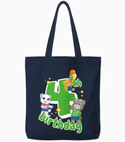 Talking Tom & Friends 4th Birthday Tote Bags - Navy