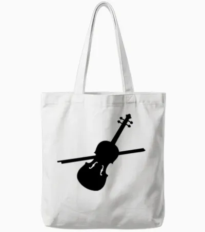 Violin Tote Bags - White