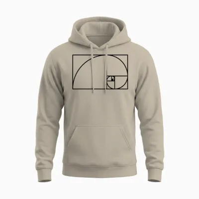 Fibonacci Spiral Unisex Hoodie - Sand