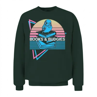 Budgie Parakeet Retro Unisex Sweatshirt - Forest
