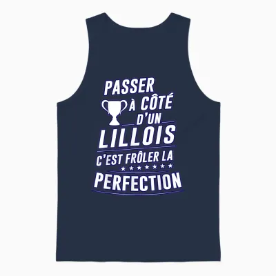 Lille Champion De France Supporter Lillois Football T-Shirt, Red Unisex Tank Top - Navy