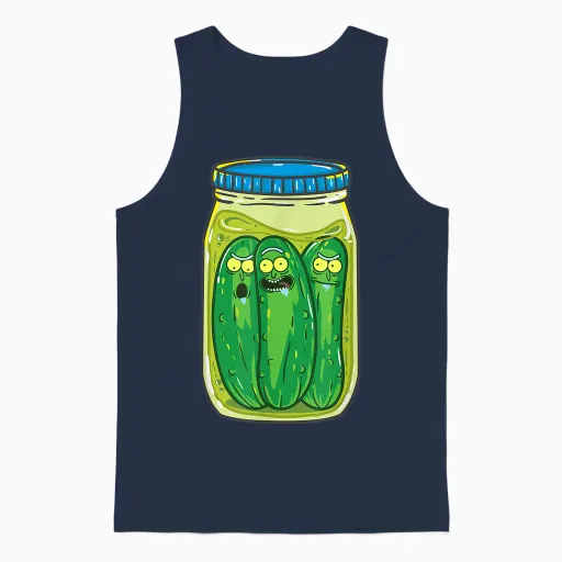 Mademark X Rick and Morty - Pickle Rick Jar Rick & Morty Unisex Tank Top - Navy