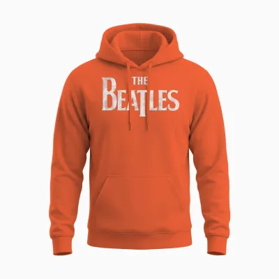 The Beatles - Logo Unisex Hoodie - Orange