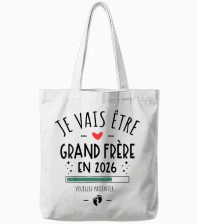 Enfant Je Va être Grand Frère 2026 - Announcement Pregnancy 2nd Tote Bags - White