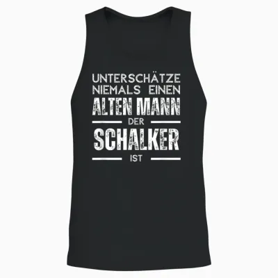 Unterschätze Niemals Einen Alten Mann - Schalker T-Shirt, Black Unisex Tank Top - Black
