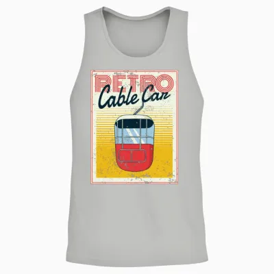 Retro Cable Can Unisex Tank Top - Ash