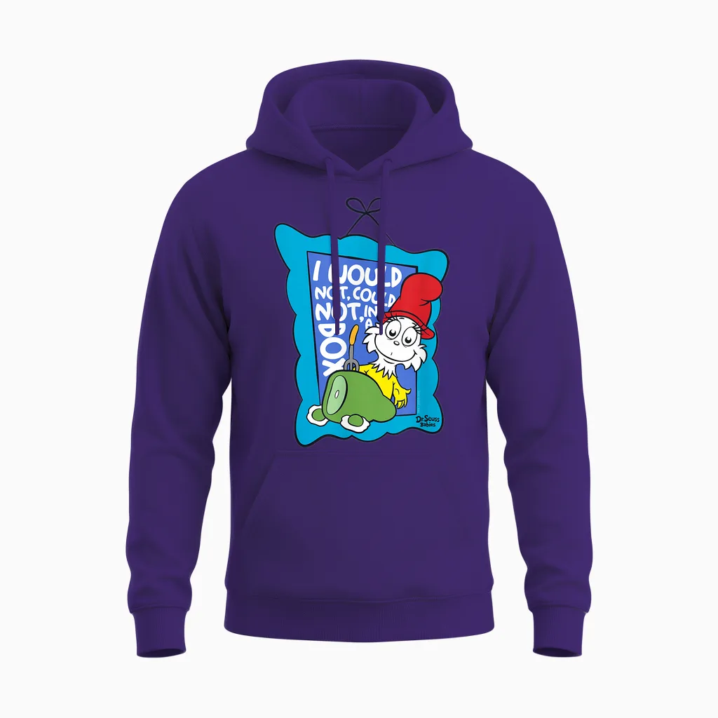 Dr. Seuss Babies Green Eggs & Ham Officially Licensed Unisex Hoodie in Purple