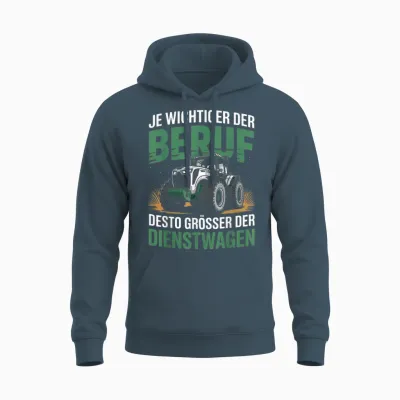 T-Shirt with German Text "landwirt Bauer" Funny Service Car Unisex Hoodie - Dark Heather