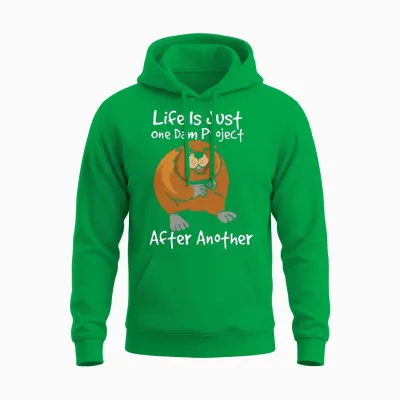 Funny Beaver Project Manager Unisex Hoodie - Irish Green